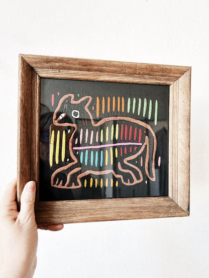 Vintage Framed Mola Textile