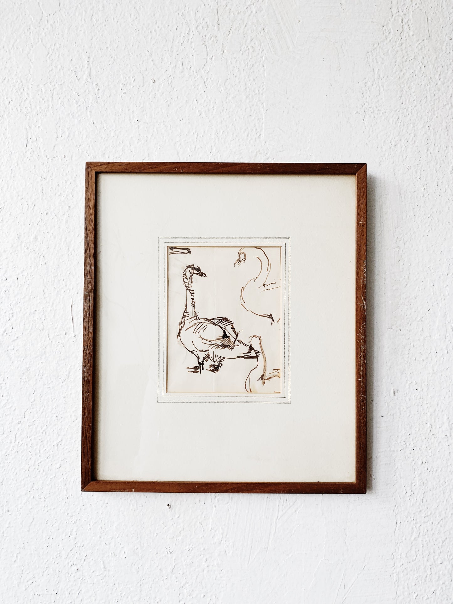 Vintage Framed Drawing
