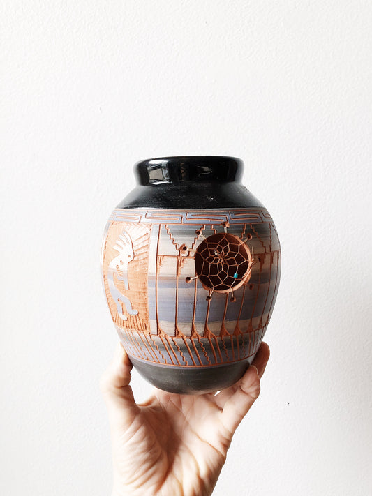 Navajo Dream Catcher Pot