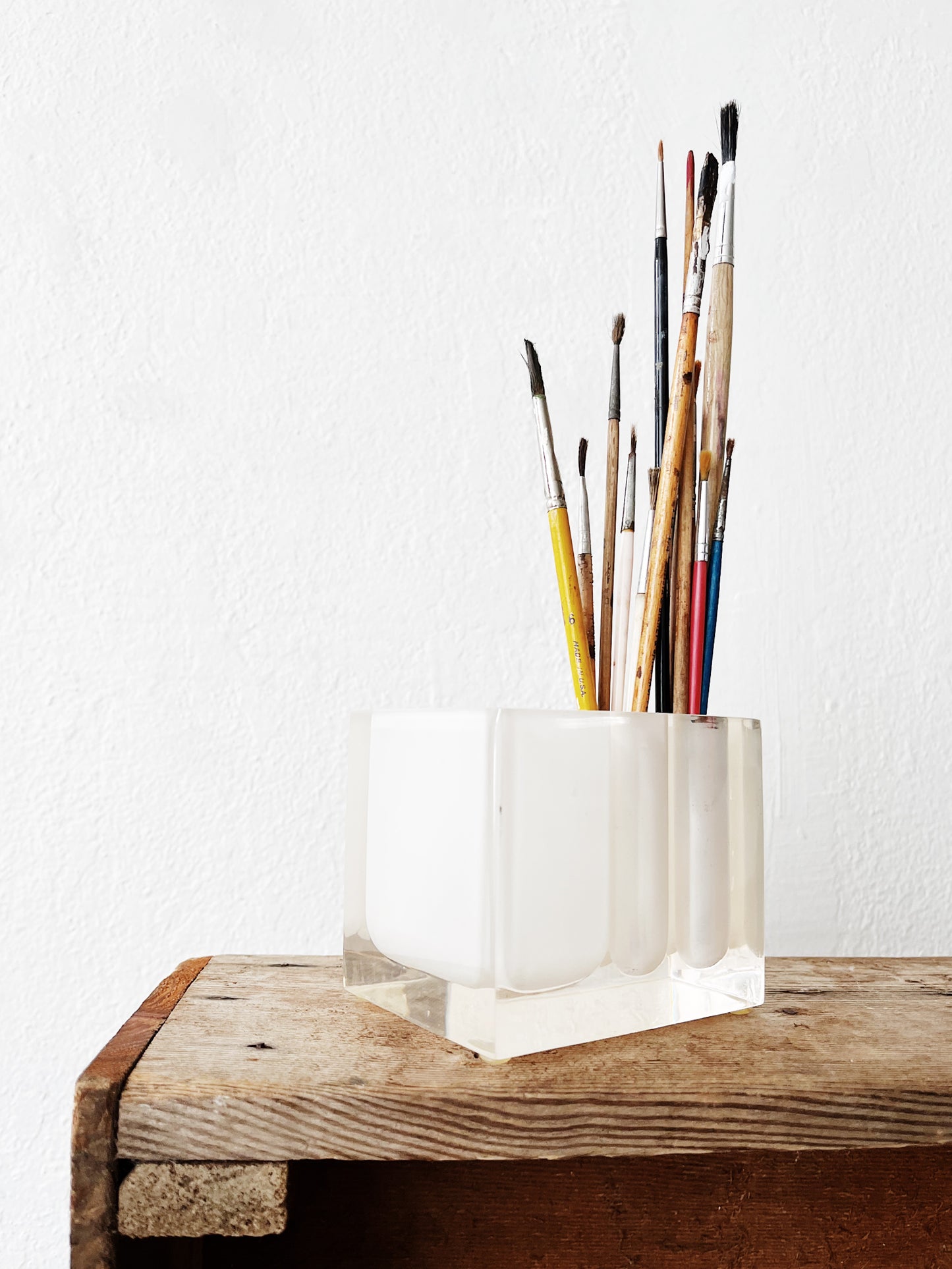 Lucite and White Holder