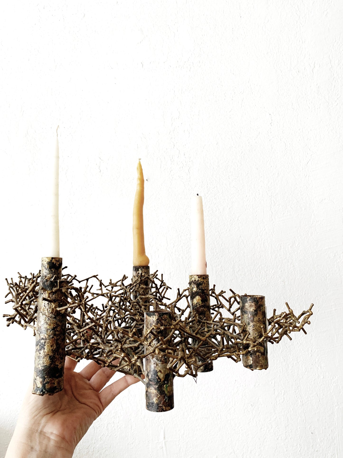 Mid Century Brutalist Candelabra