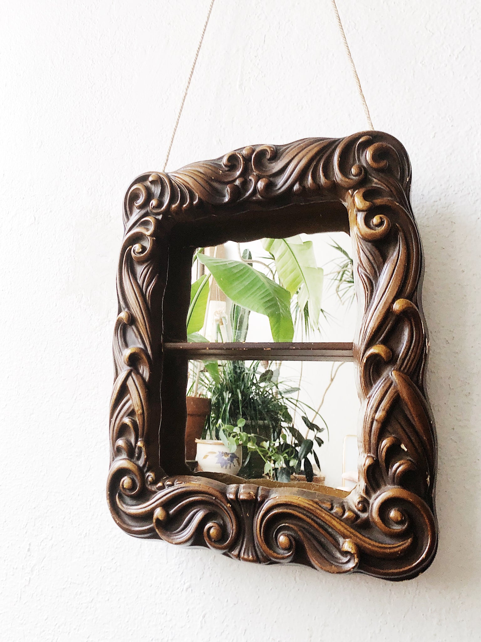 Vintage Rococo Style Mirror Shelf