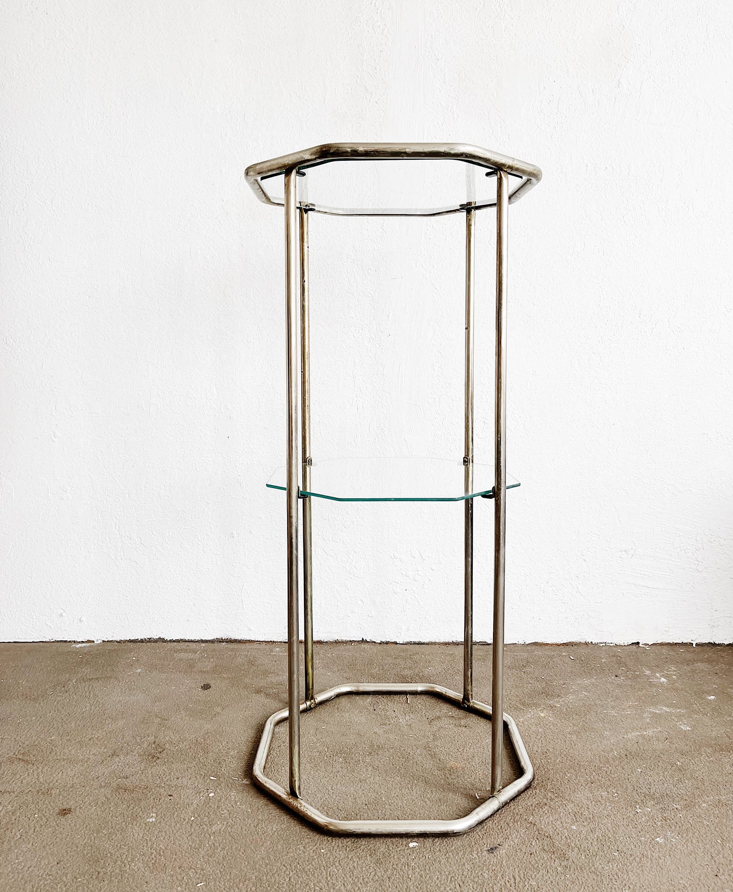Vintage Octagonal Chrome Stand