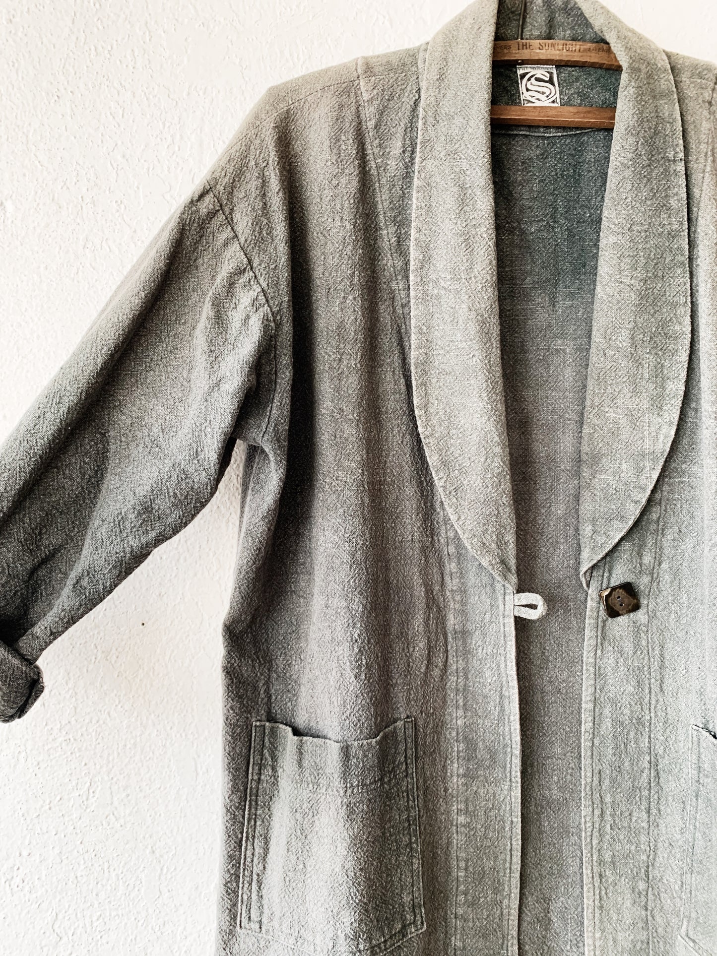Vintage Hemp Cotton Blend Poet Jacket