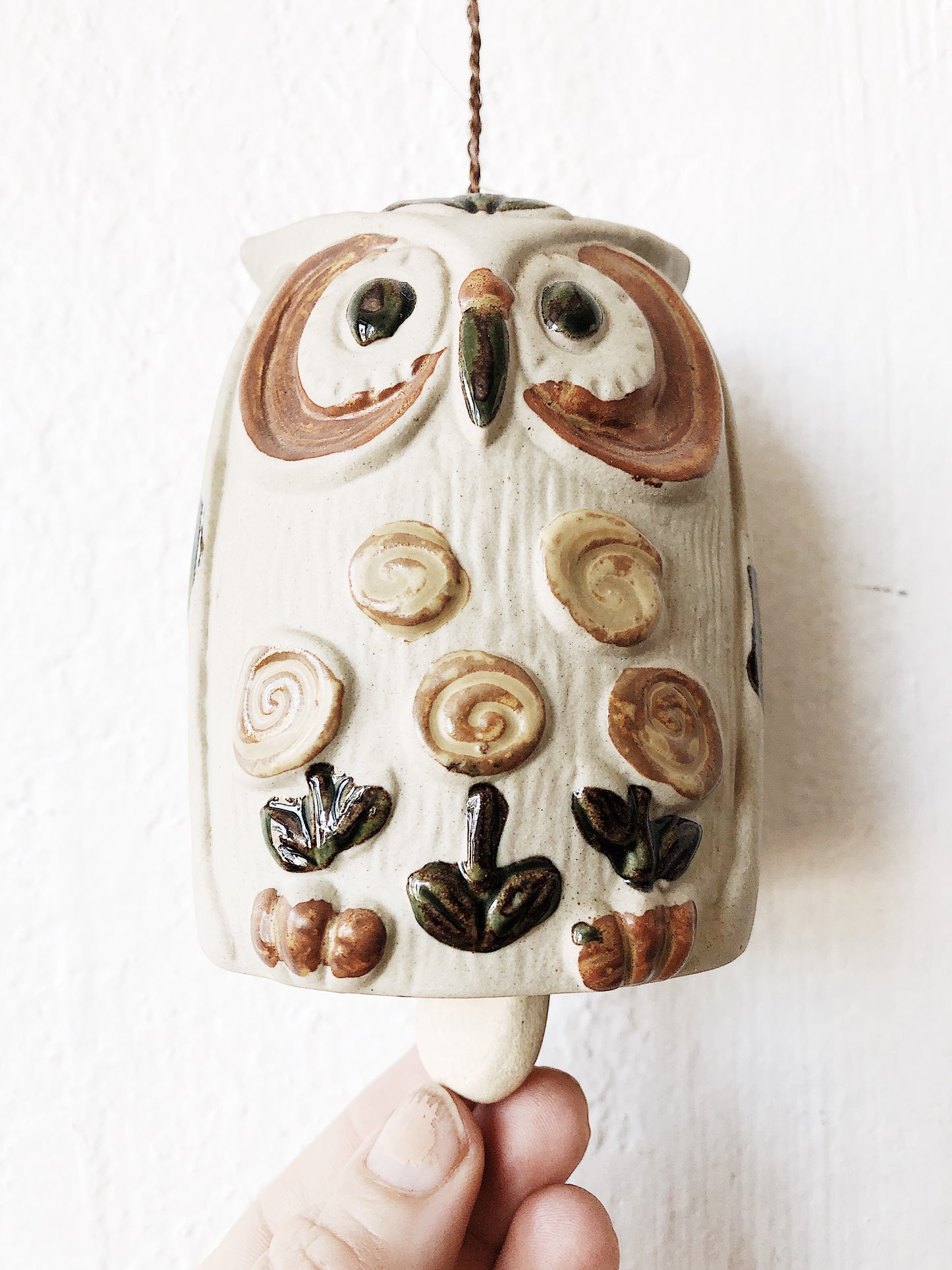Vintage Pottery Owl Chime
