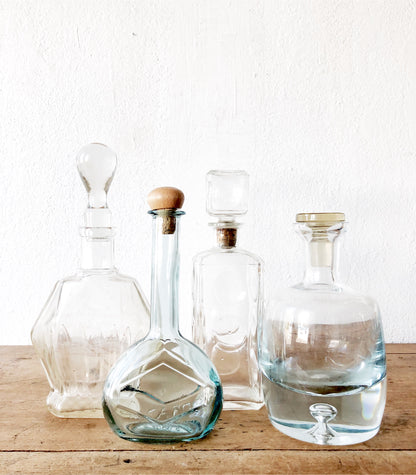 Vintage Glass Decanter Collection