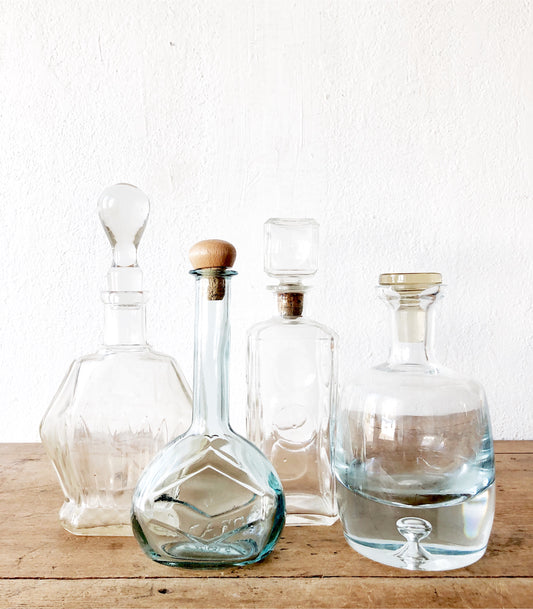 Vintage Glass Decanter Collection