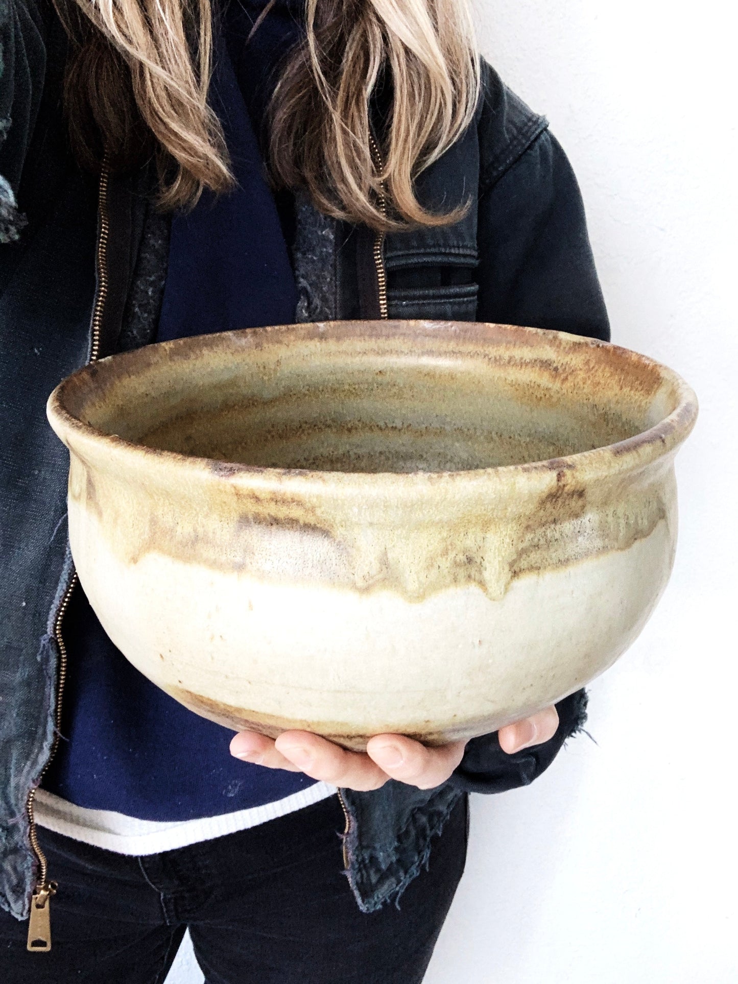 Large Vintage Pottery Bowl