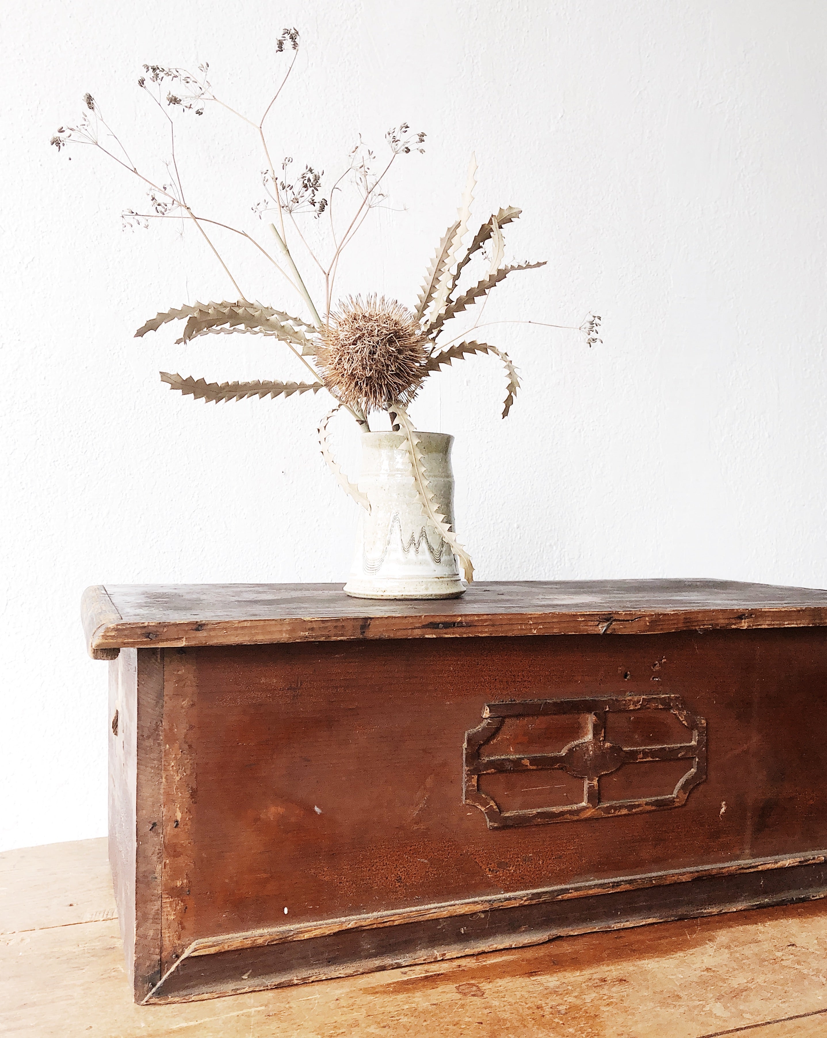 Antique Handmade Trunk - Thumbnail 2