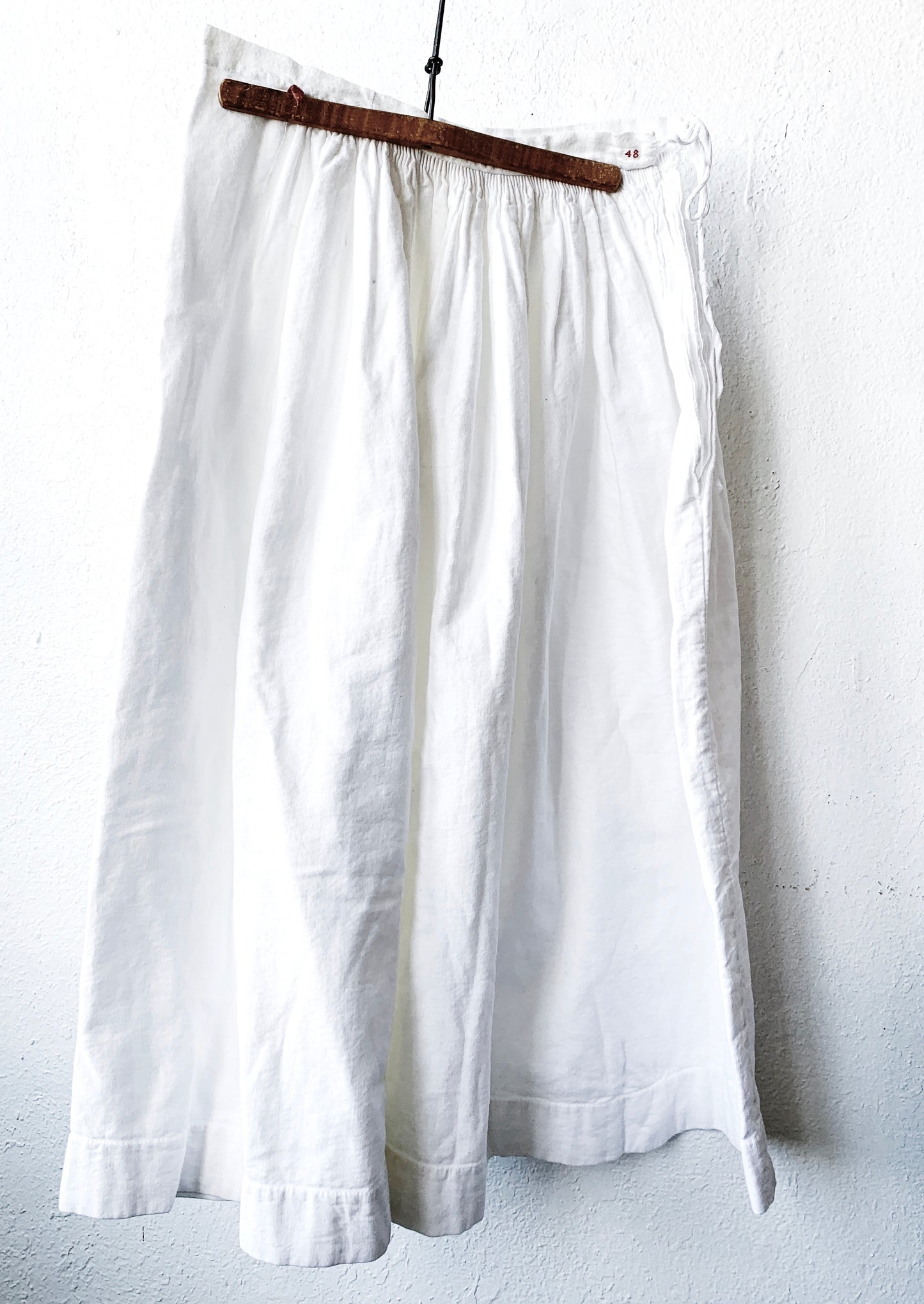 Antique White Cotton Flannel Petticoat