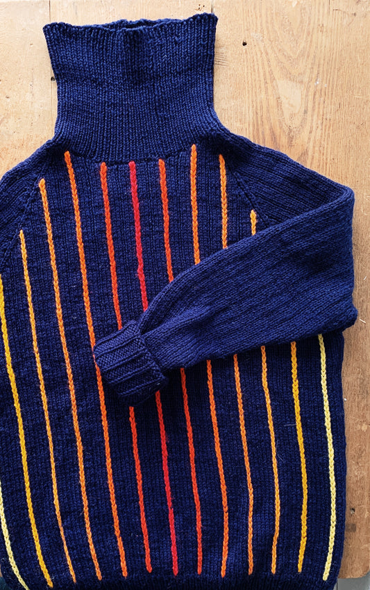 Handmade Rainbow Knit Sweater