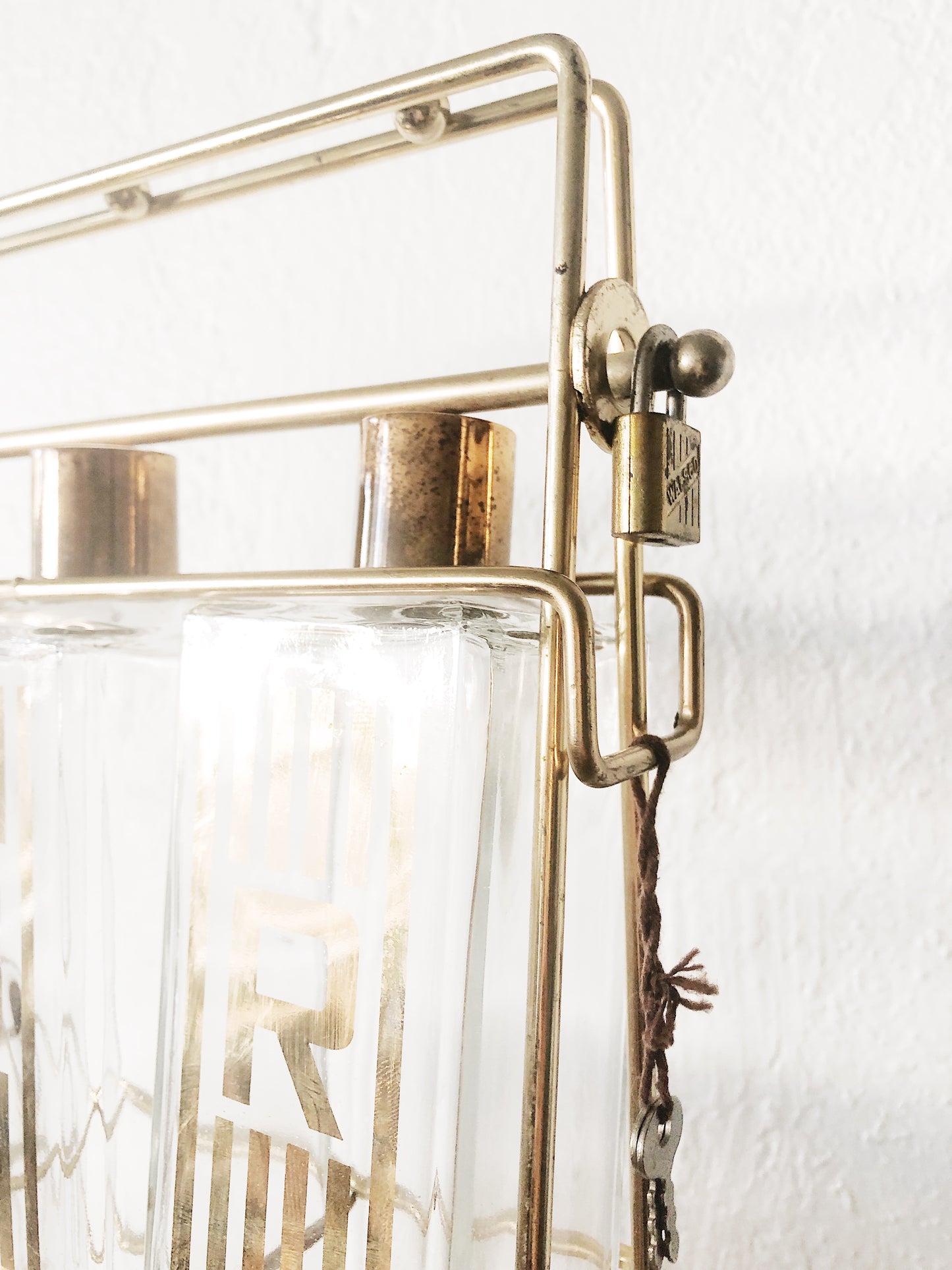 Mid Century Liquor Caddy with Lock