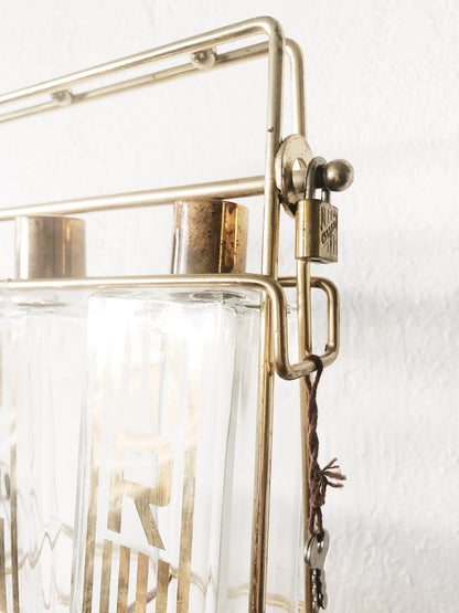 Mid Century Liquor Caddy with Lock