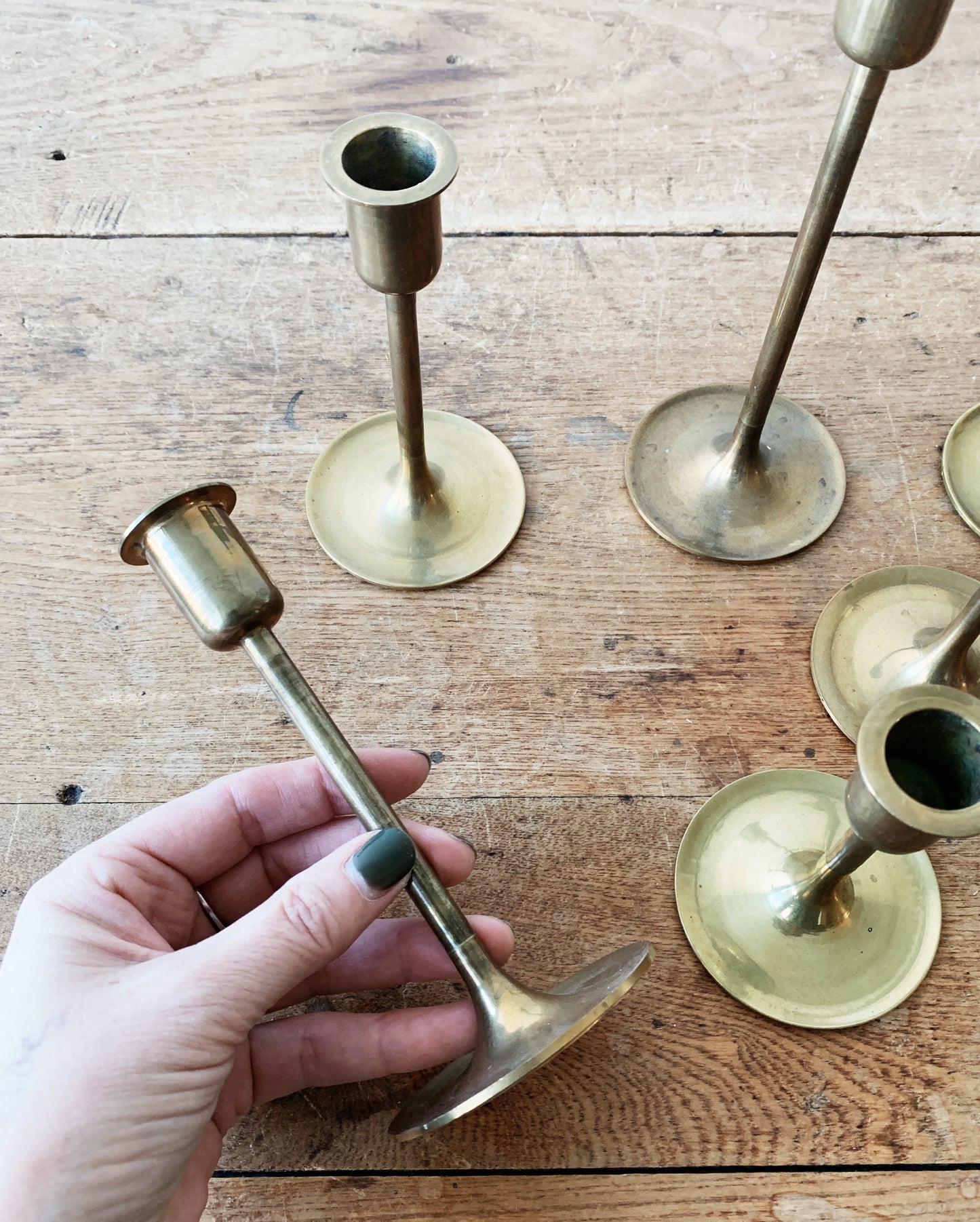 Vintage Brass Candle Stick Holders