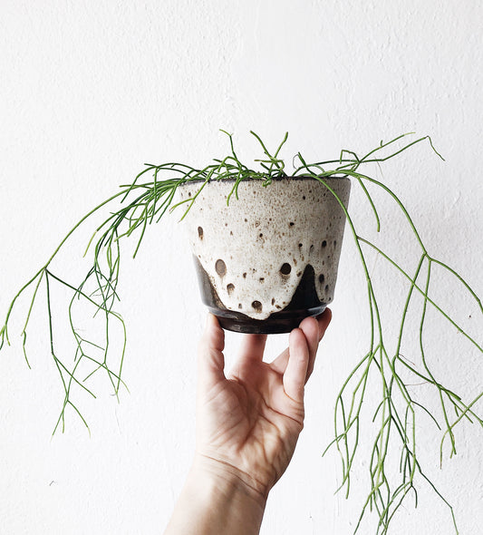 Vintage Mid Century Lava Glazed Pot