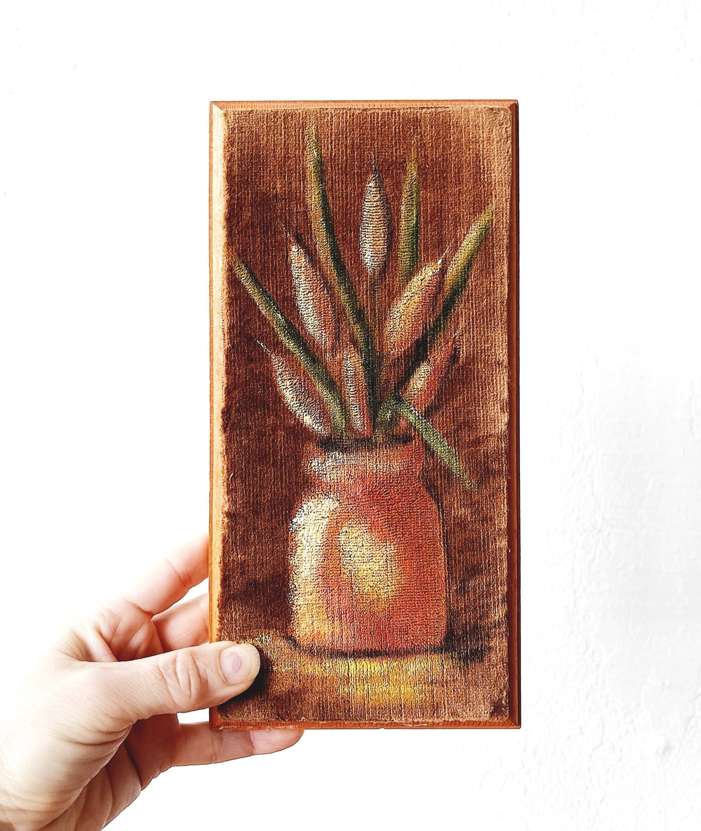 Vintage Oil on Velvet Painting