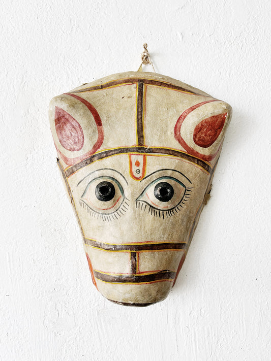 Vintage Handmade Paper Mache Mask