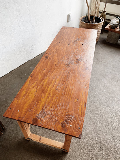 Long Handmade Wood Table or Bench