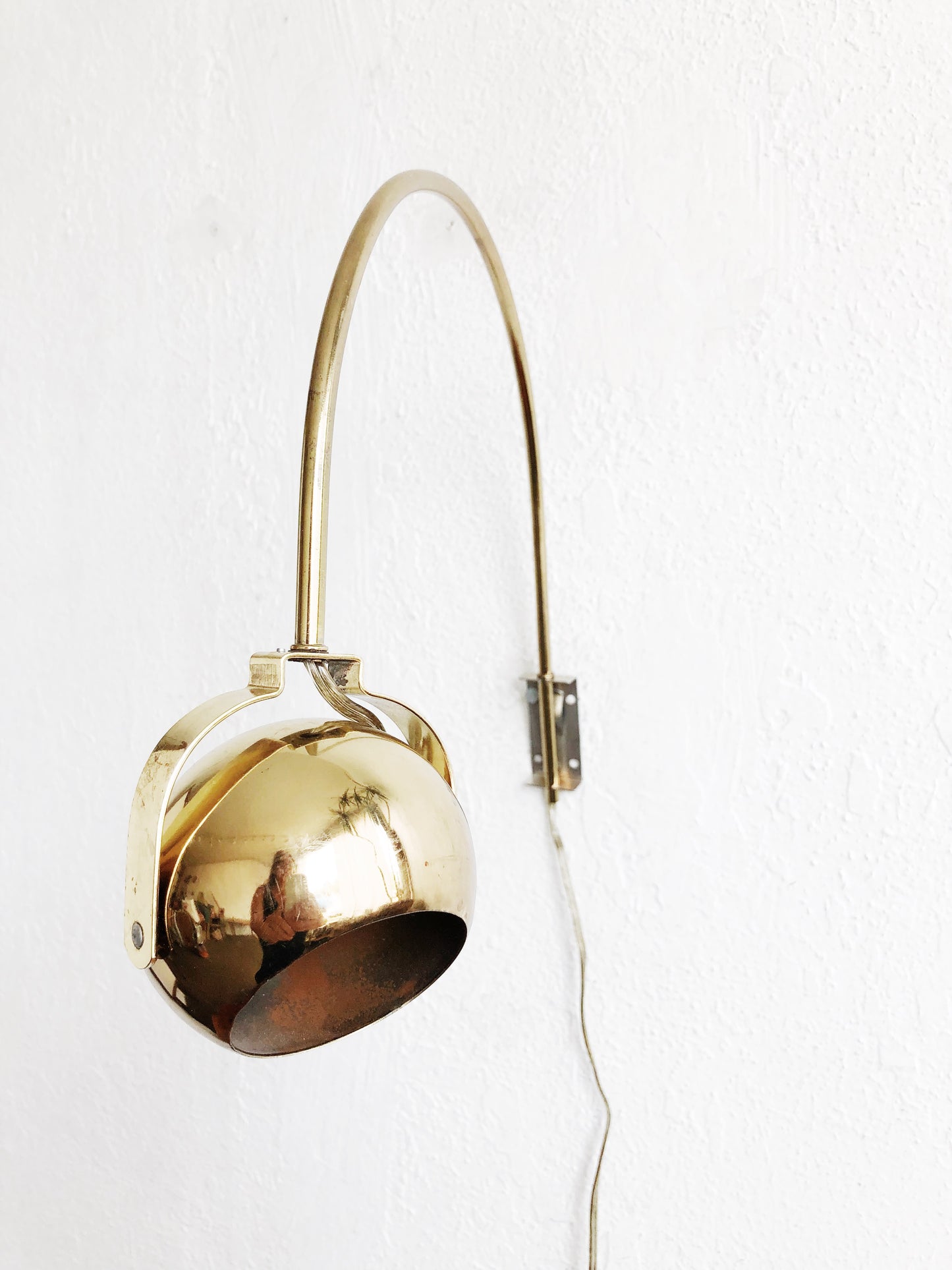 Vintage Brass Eyeball Arc Lamp