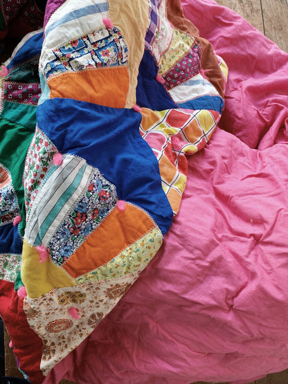 Vintage Cotton Patchwork Quilt
