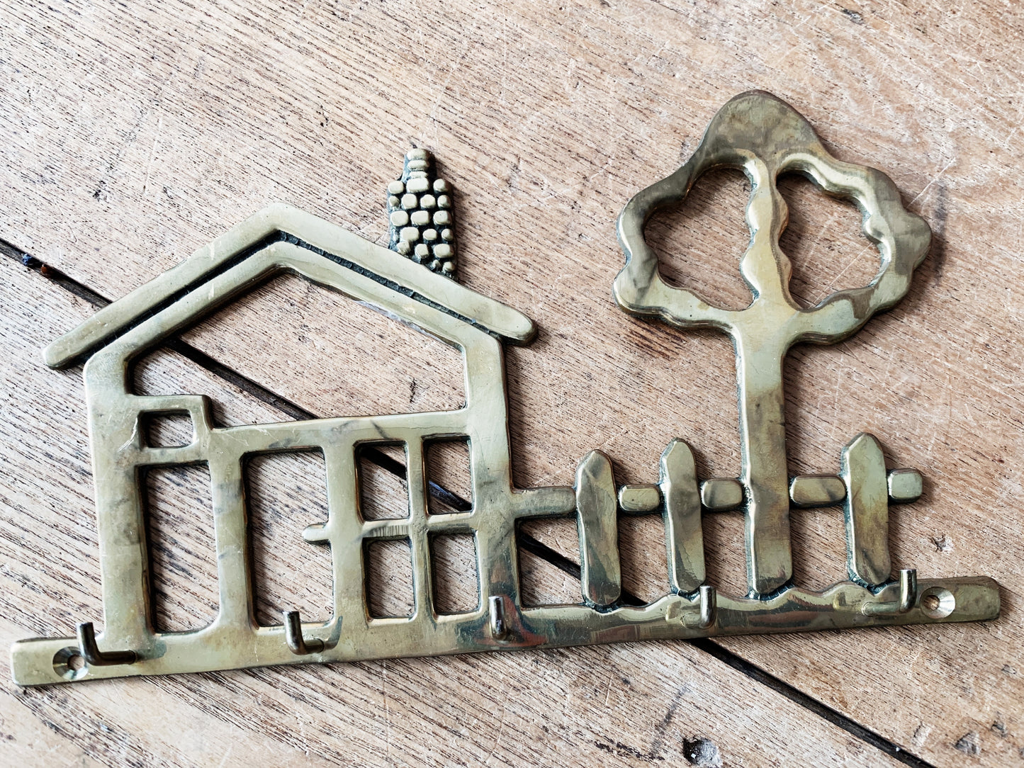 Vintage Brass Key Holder