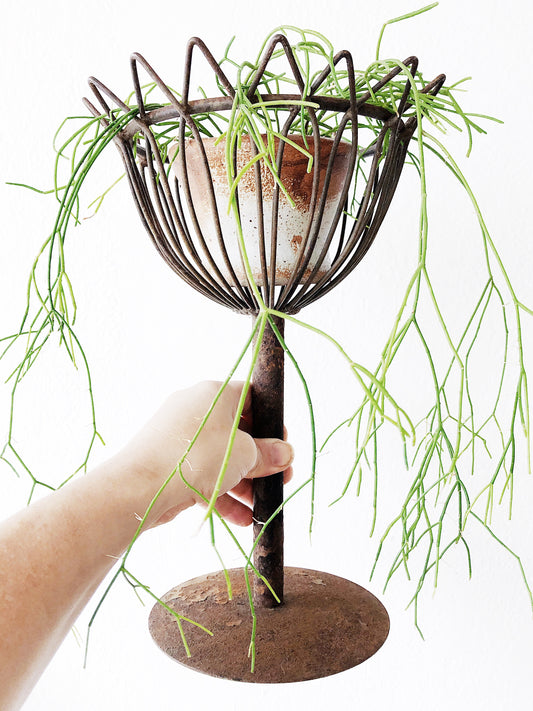 Vintage Salvaged Iron Stand