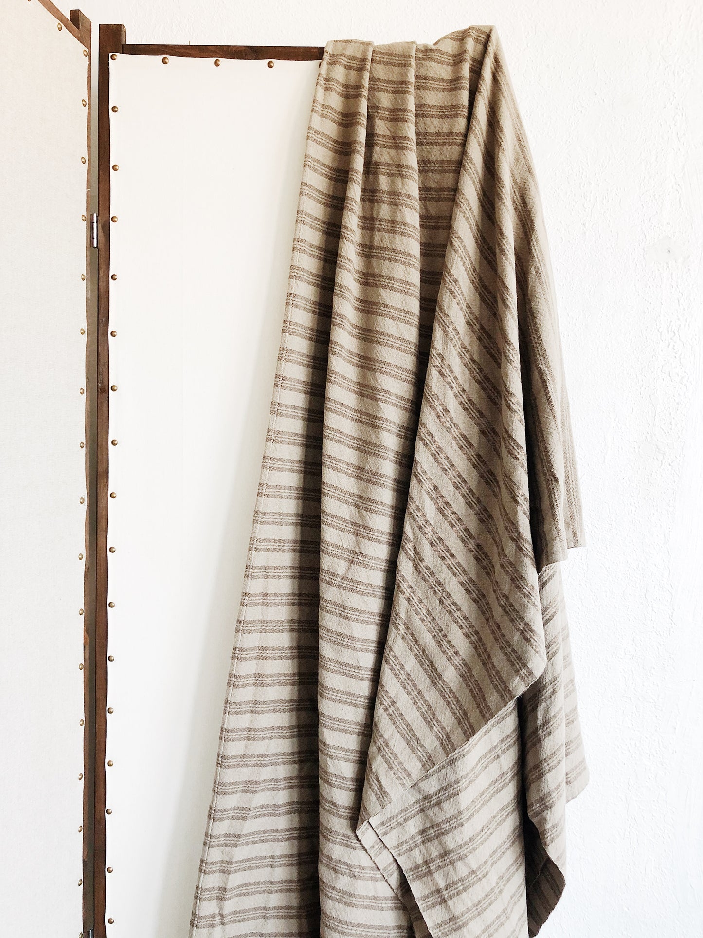 Family Heirloom Weavers Striped Coverlet / Blanket