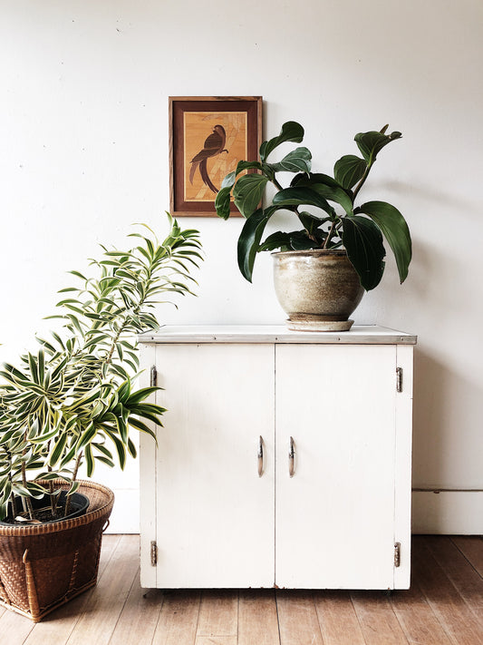 Vintage Rolling Kitchen Cabinet Cart
