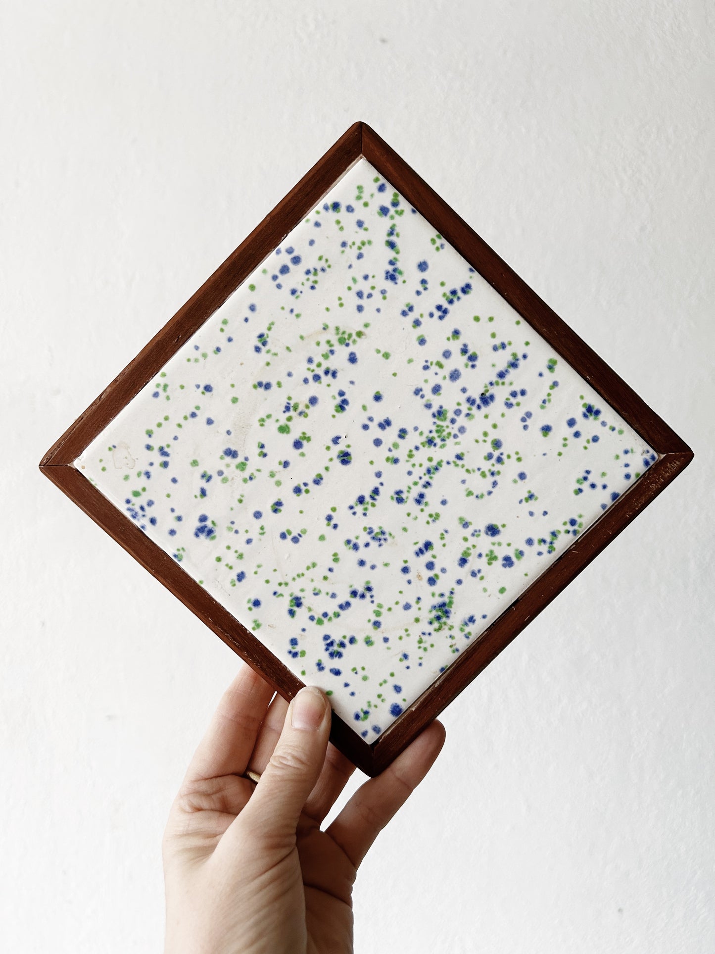 Mid Century Confetti Art Tile Trivet