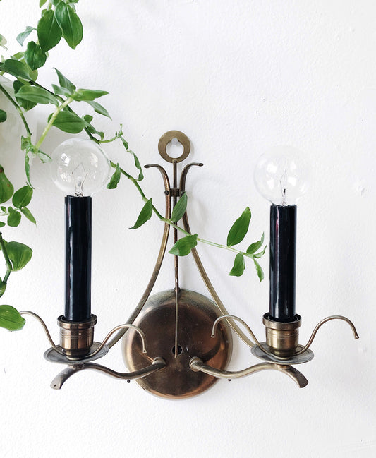 Vintage Brass Light Sconce