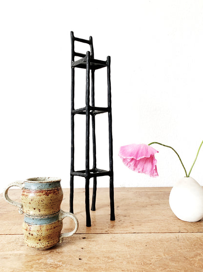 Weighty Vintage Metal Chair Sculpture