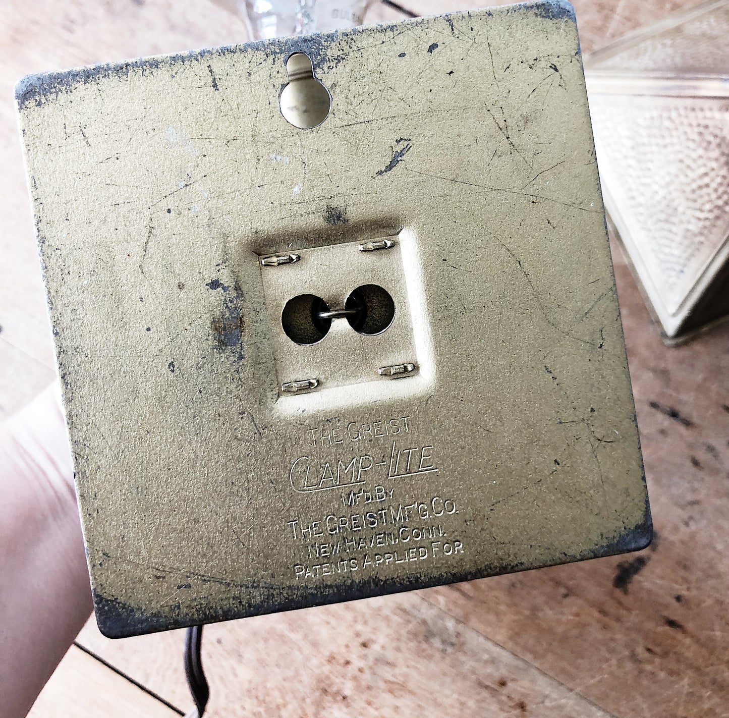 Art Deco Greist Brass Desk / Wall Lamp