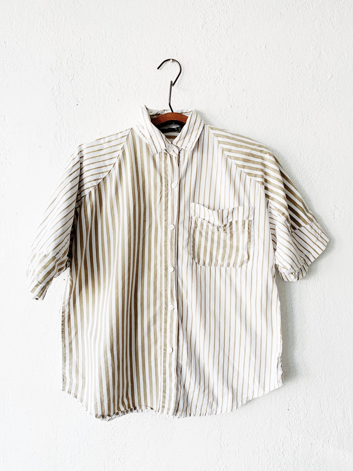 Vintage Striped Cotton Button Up