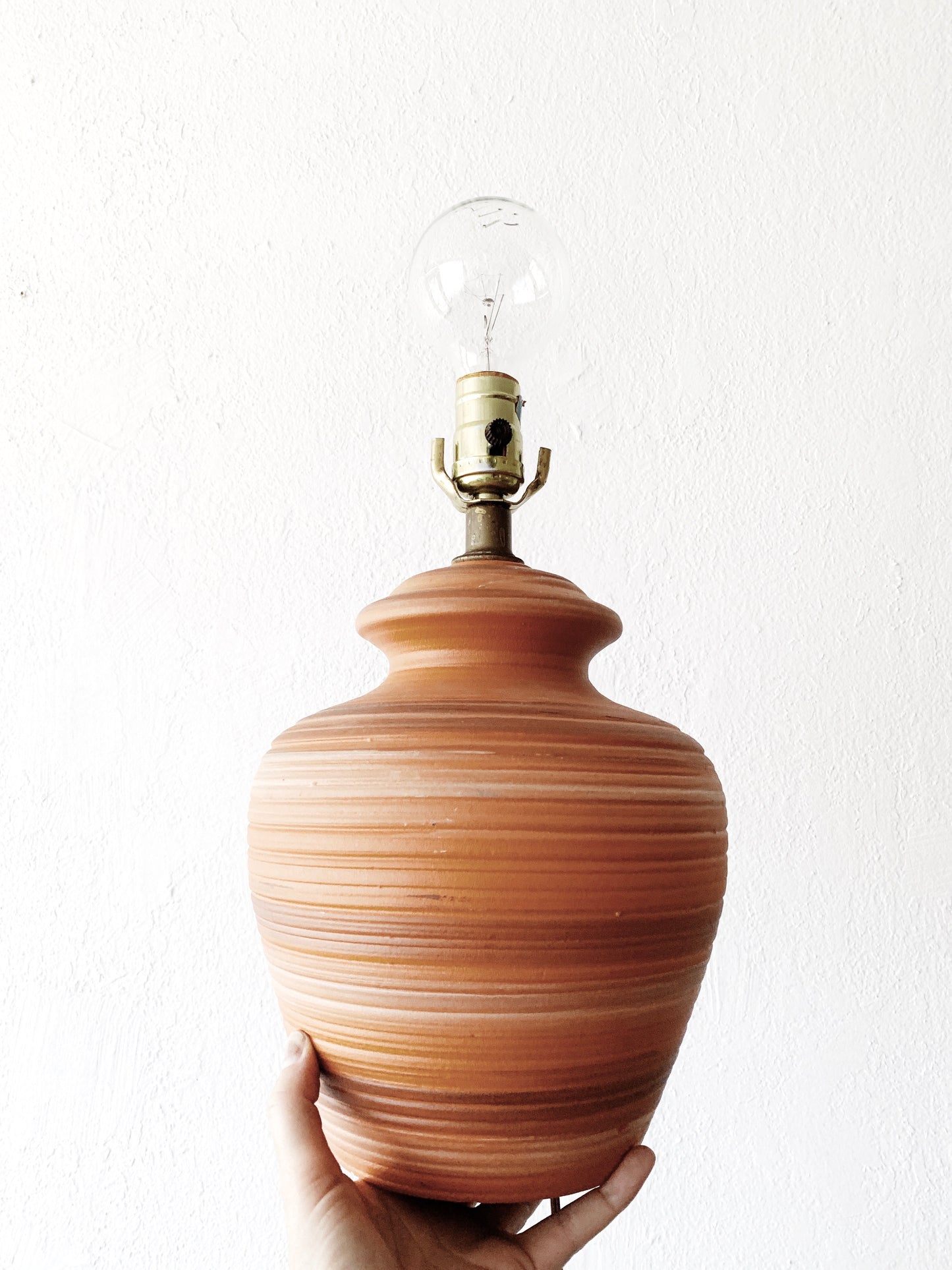 Vintage Terra Cotta Lamp