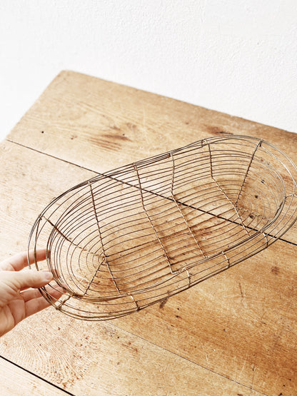 Vintage Sculptural Wire Basket