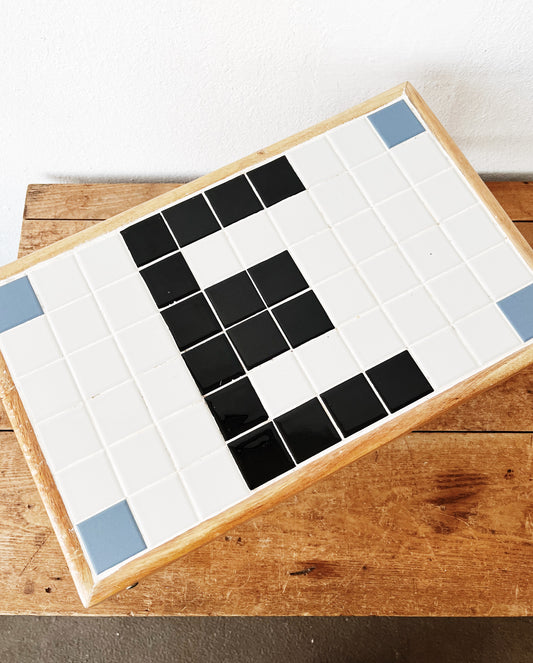 Vintage Tile Top Tray