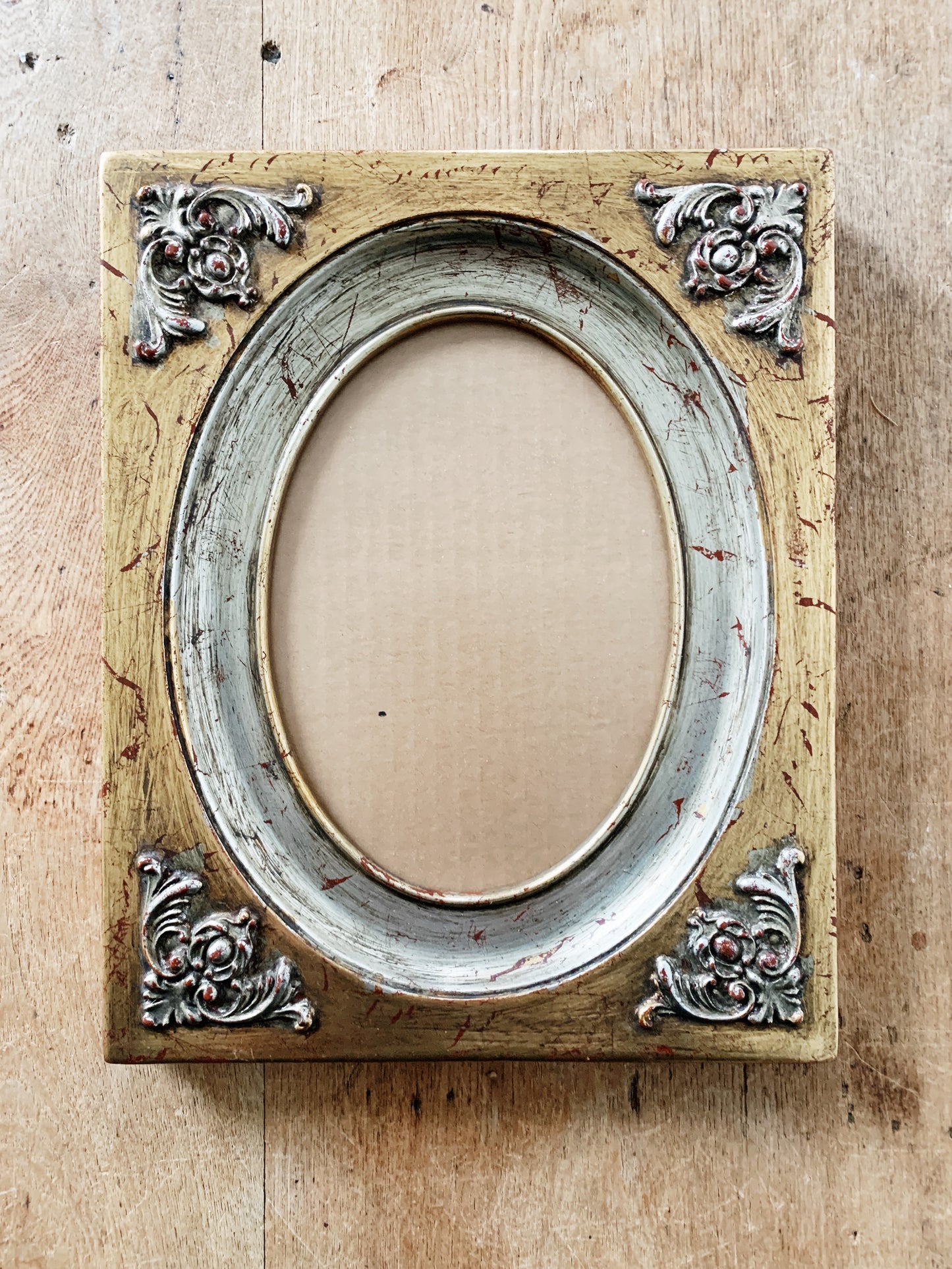 Vintage Gilt Wood Frame with Glass Italy