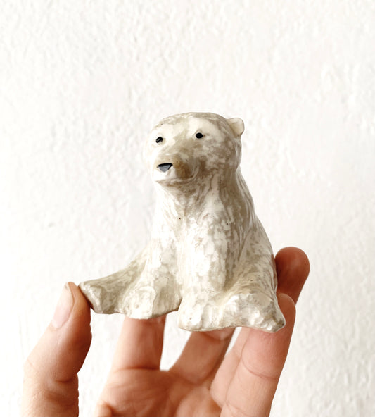 Handmade Clay Polar Bear