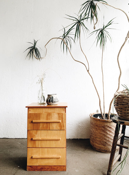 Small Vintage Wood Chest of Drawers
