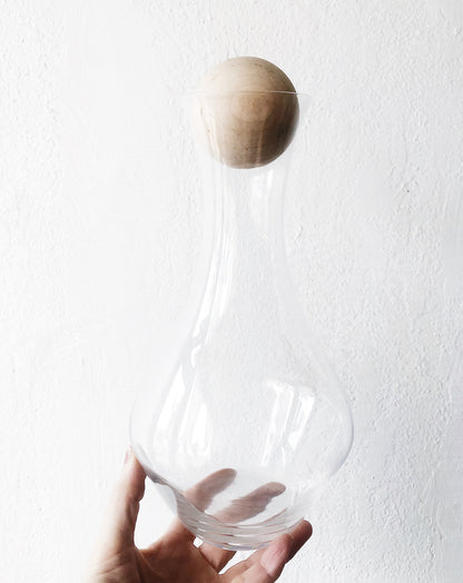 Vintage Blown Glass Decanter with Stopper