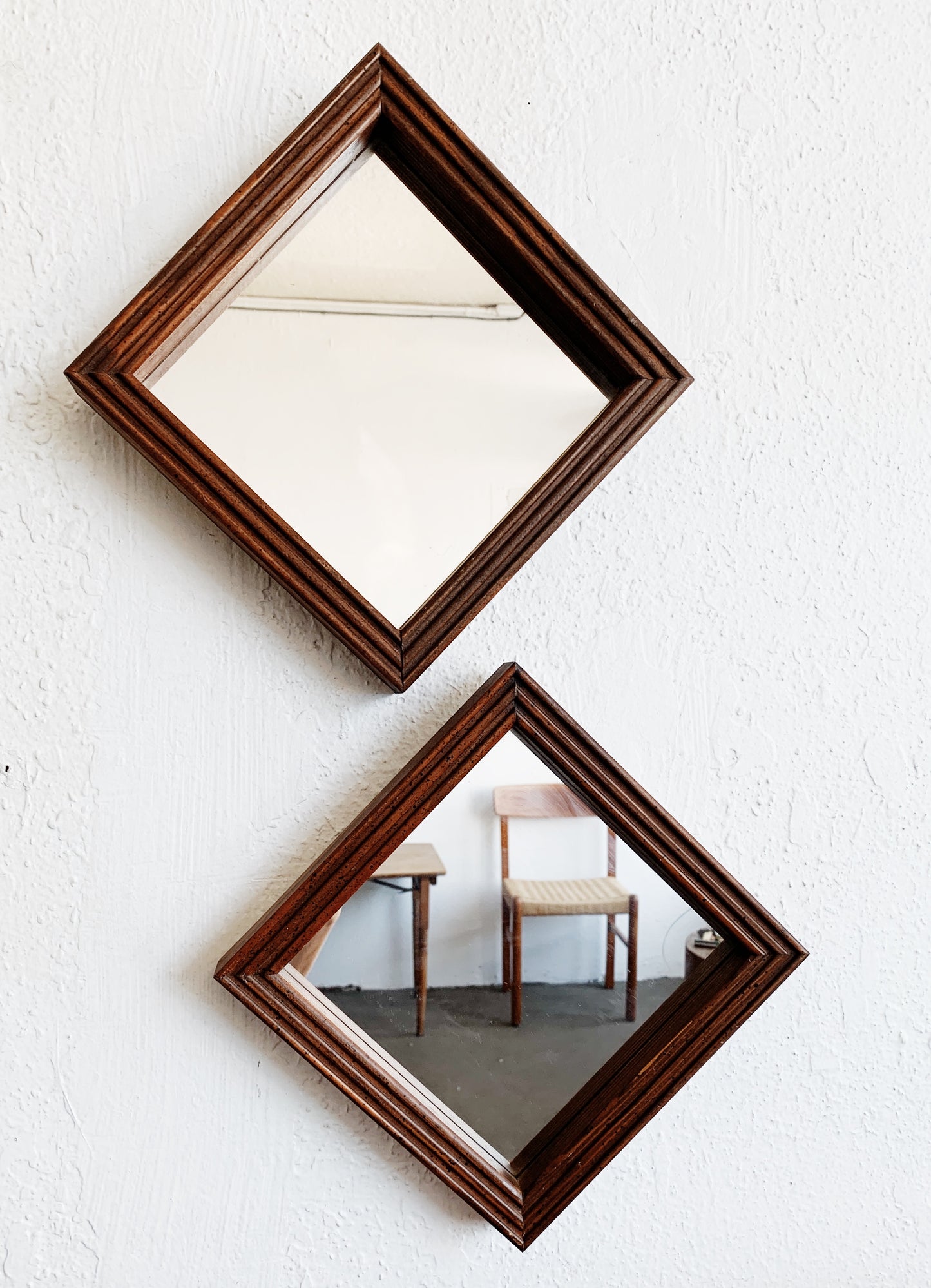 Vintage Wood Framed Mirror