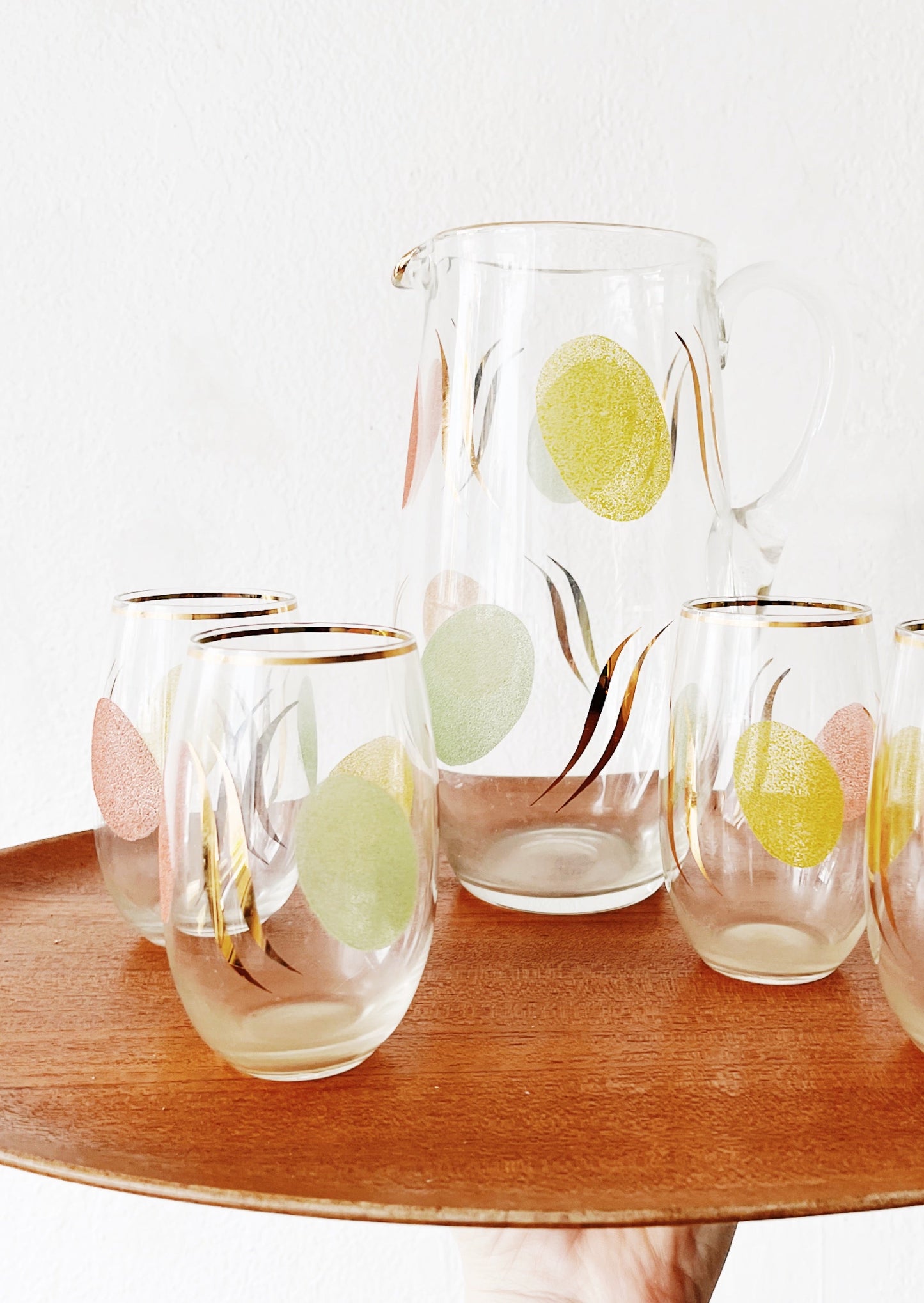 Mid Century Etched Glassware