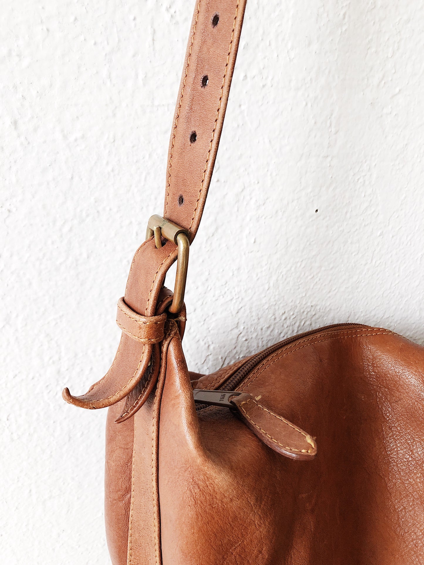 Vintage Oversized Leather Bucket Bag