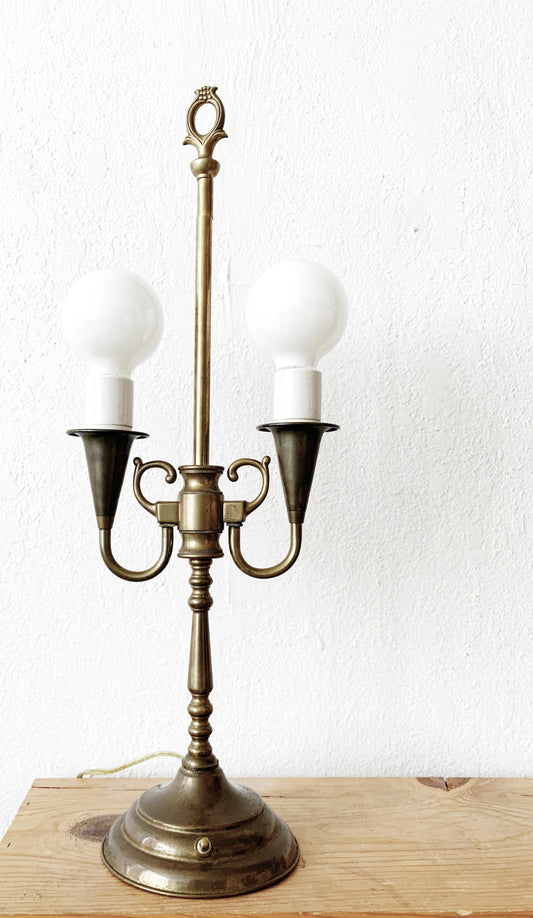 Vintage Brass Torchiere Lamp