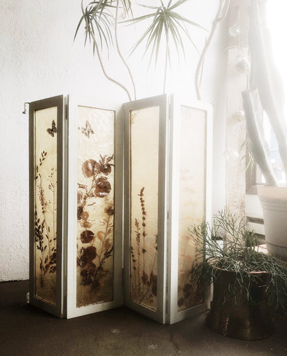 Vintage Pressed Floral Resin Shutter