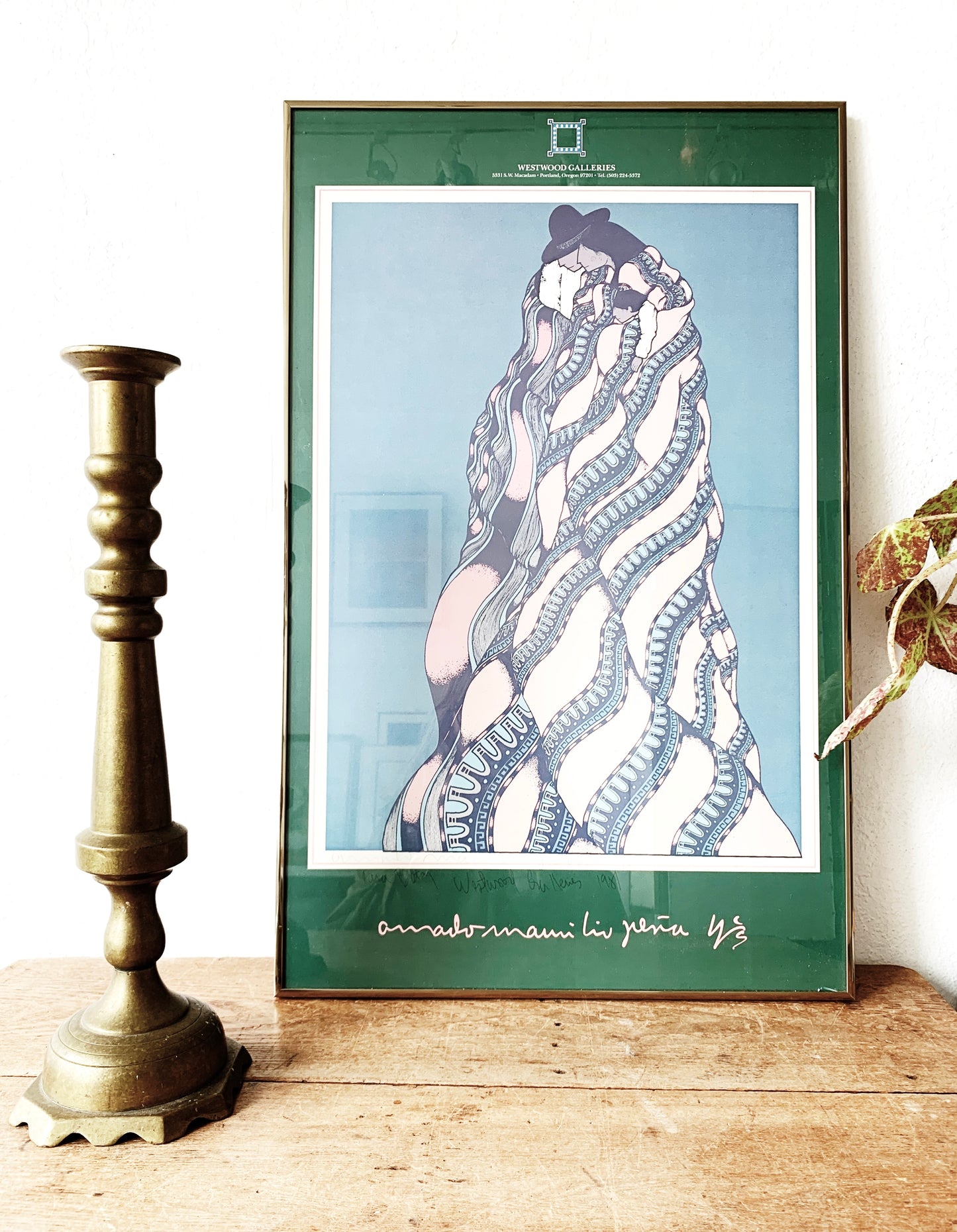 Vintage Signed Amado Maurilio Pena Gallery Poster