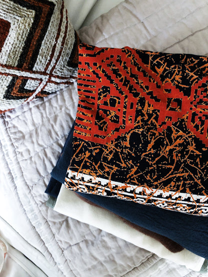 Vintage Hand Painted Batik Folk Skirt