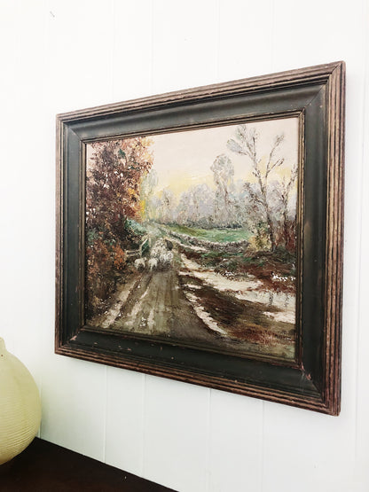 Antique Impressionist Oil Painting