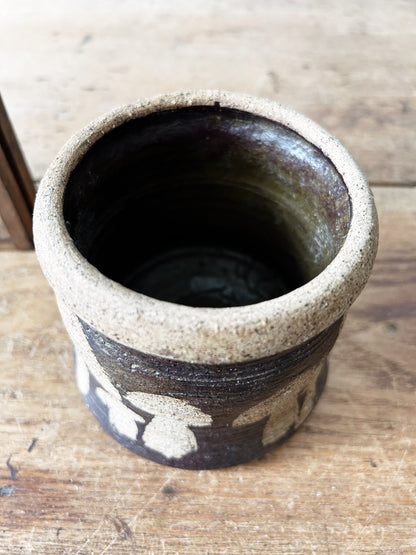 Vintage Mushroom Stoneware Vessel
