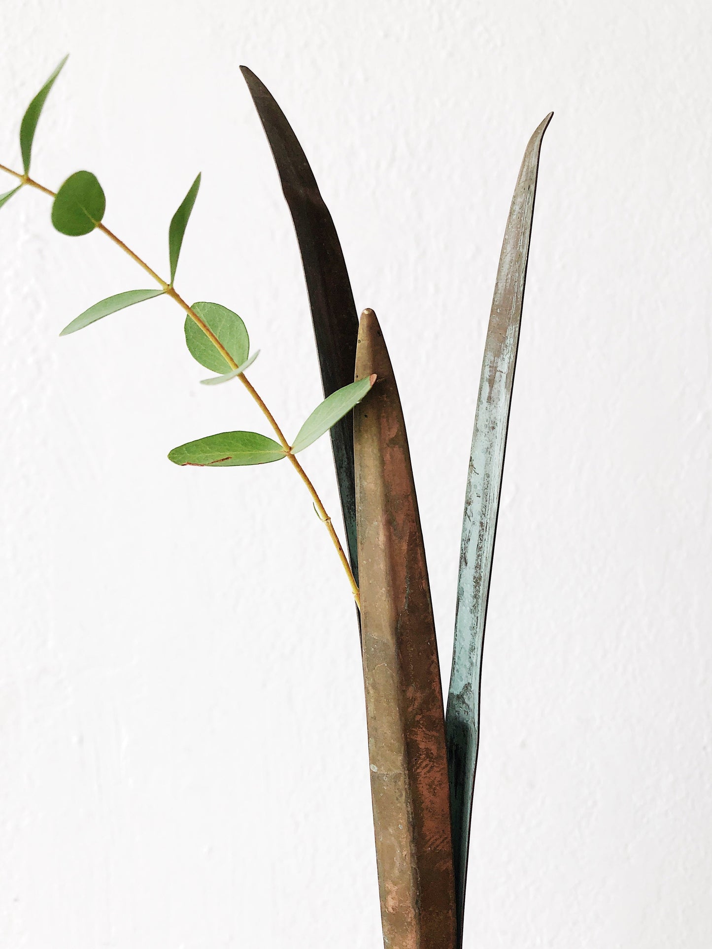 Vintage Aged Brass Bud Vase